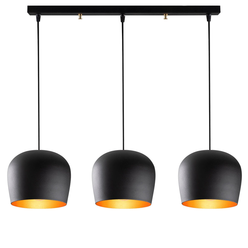 Lampa wisząca nowoczesna Pavitaries x3 czarna