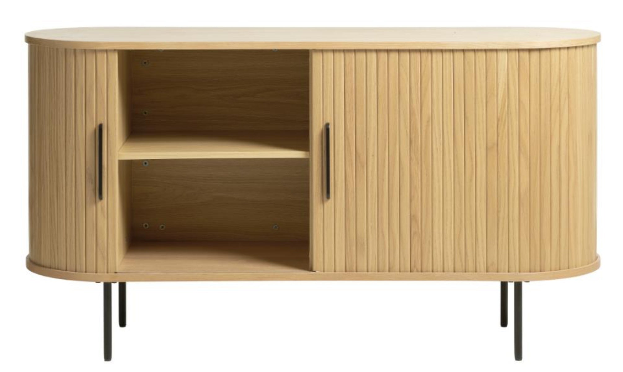 Komoda Gativel 140x76 cm lamele dąb naturalny