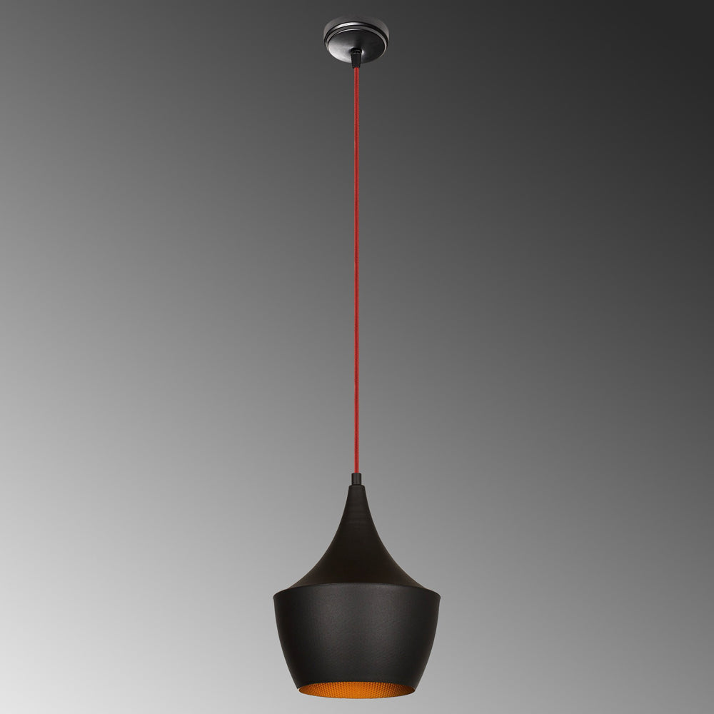 Lampa sufitowa Palmares średnica 23 cm z czerwonym kablem