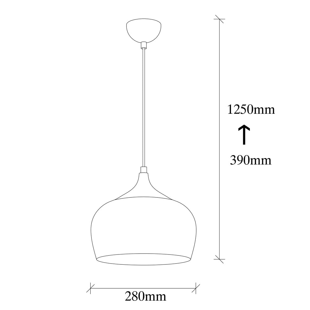 Lampa sufitowa Ardulace średnica 28 cm miedziana
