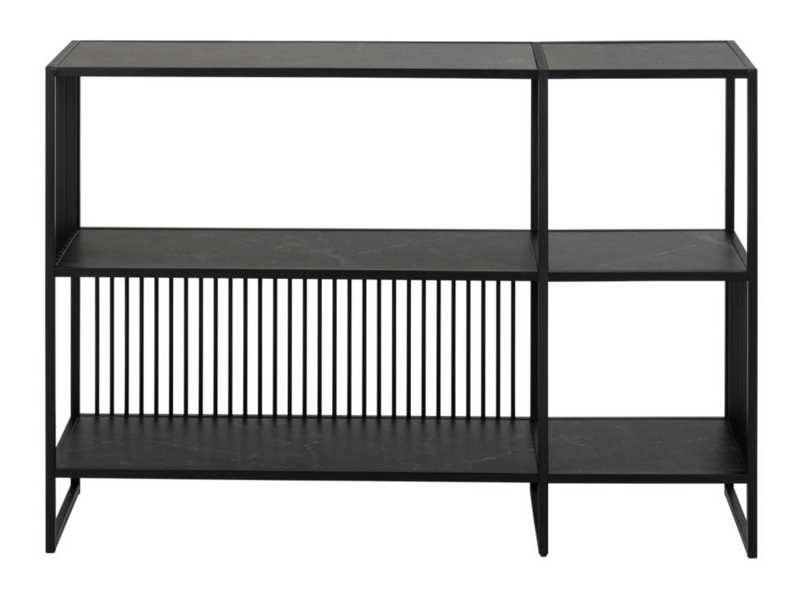 Regał niski metalowy Velook 83 cm czarny