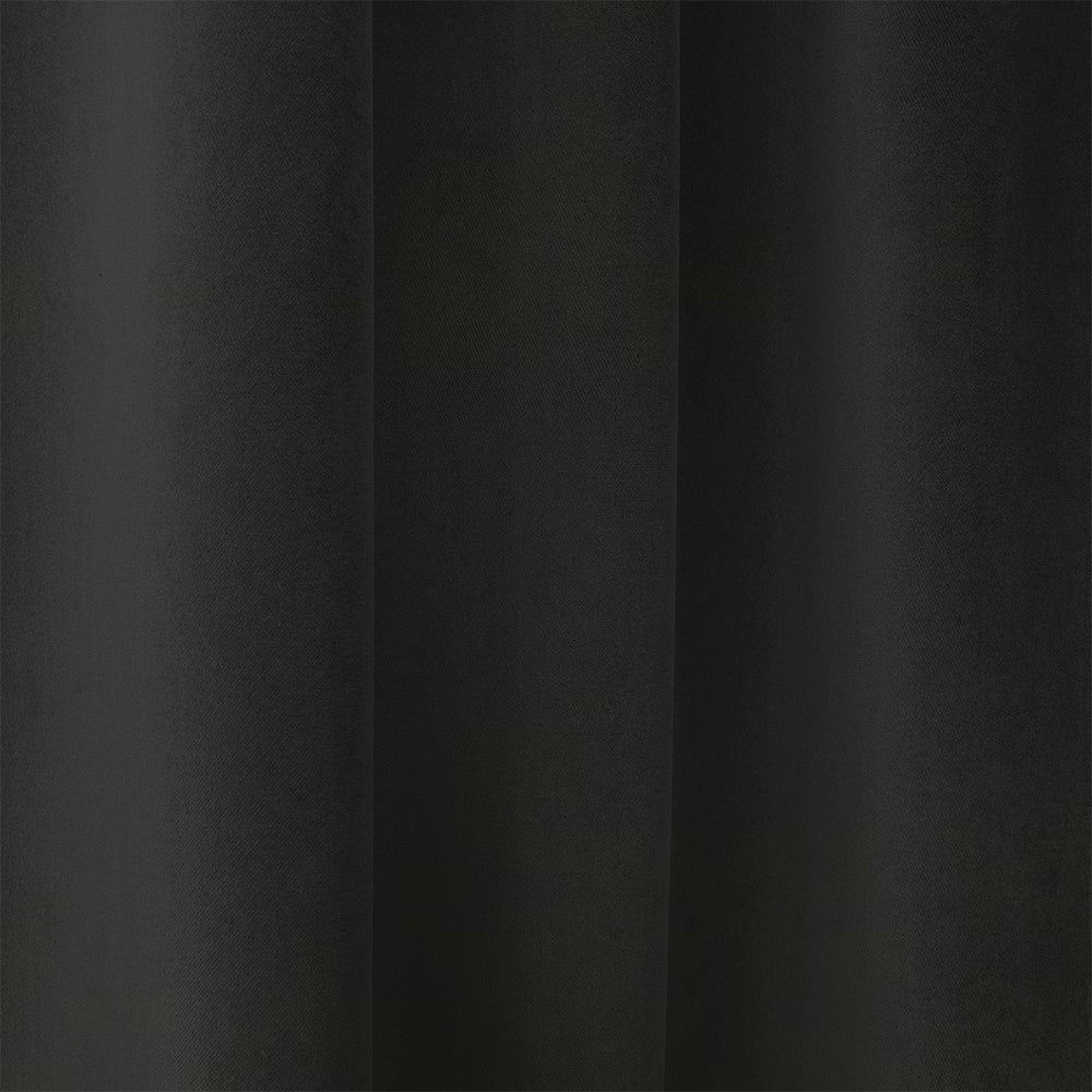 Zasłona do salonu Myrrhis w tkaninie PET FRIENDLY 140x270 cm czarna