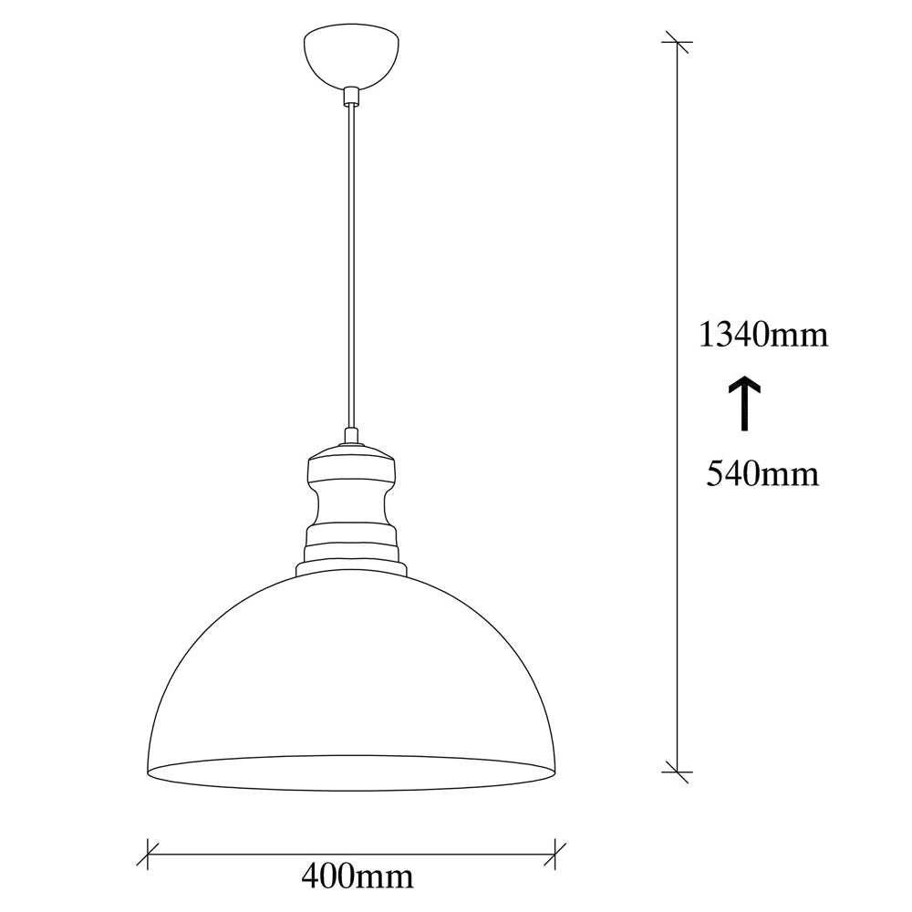 Lampa wisząca Theyro półokrągła średnica 40 cm złota