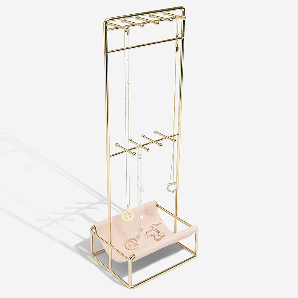 Stojak na biżuterię Scoop Jewellery Stand różowe złoto-marmur