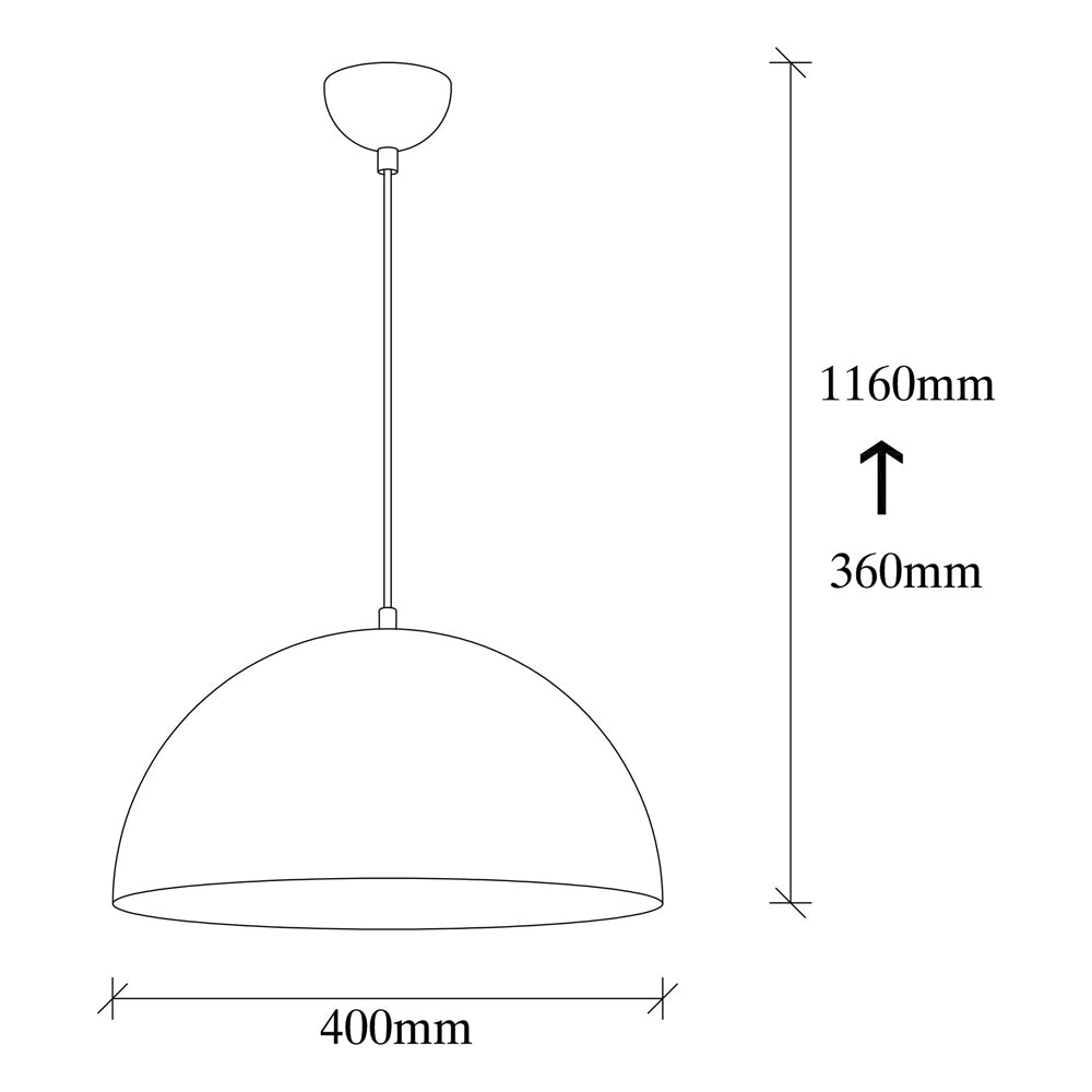Lampa sufitowa Rientaki średnica 40 cm biała