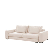 Sofa dwuosobowa Mia kremowa szenil łatwoczyszczący