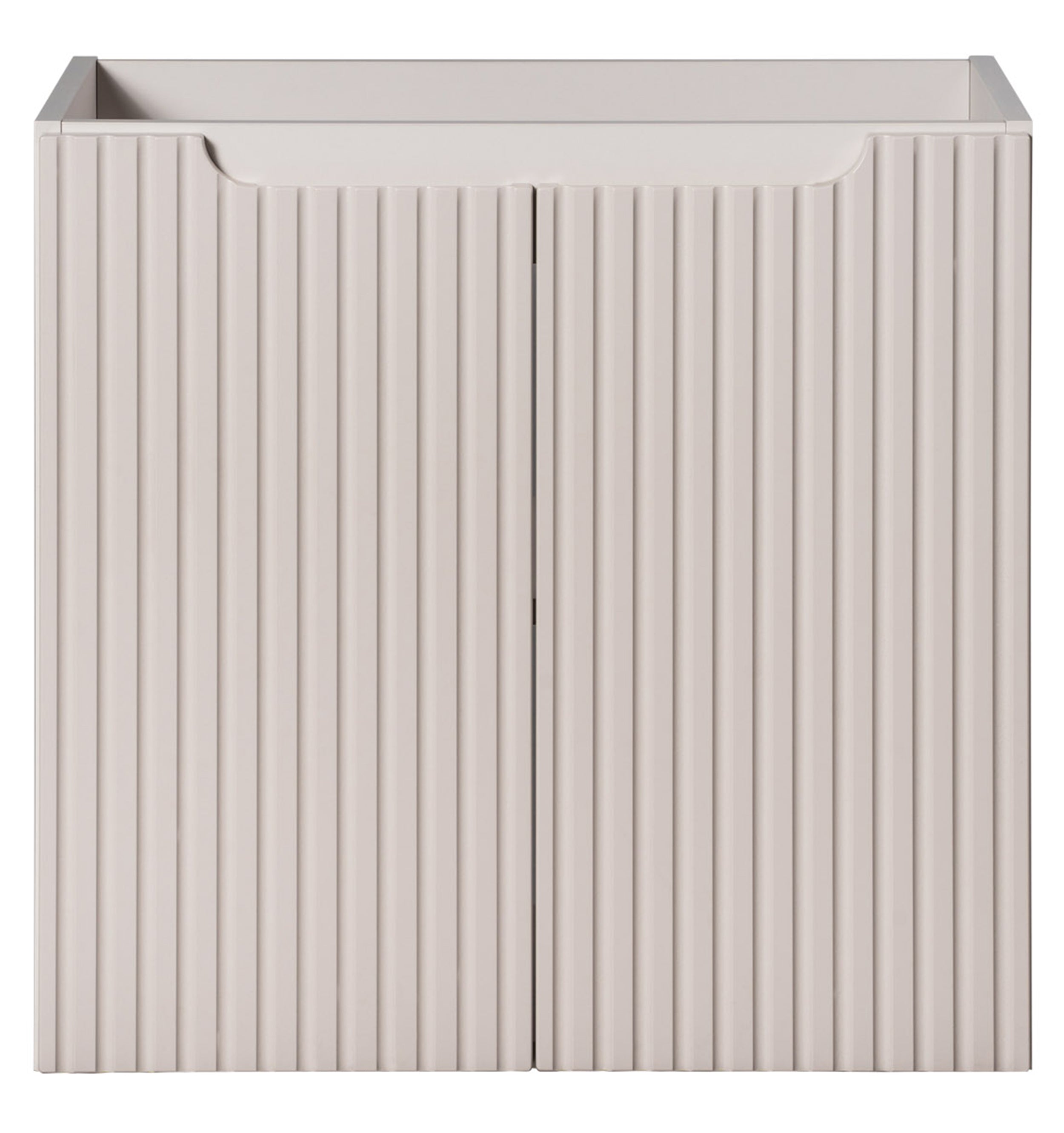 Szafka łazienkowa dwudrzwiowa Novia z blatem i umywalką 60 cm beżowa