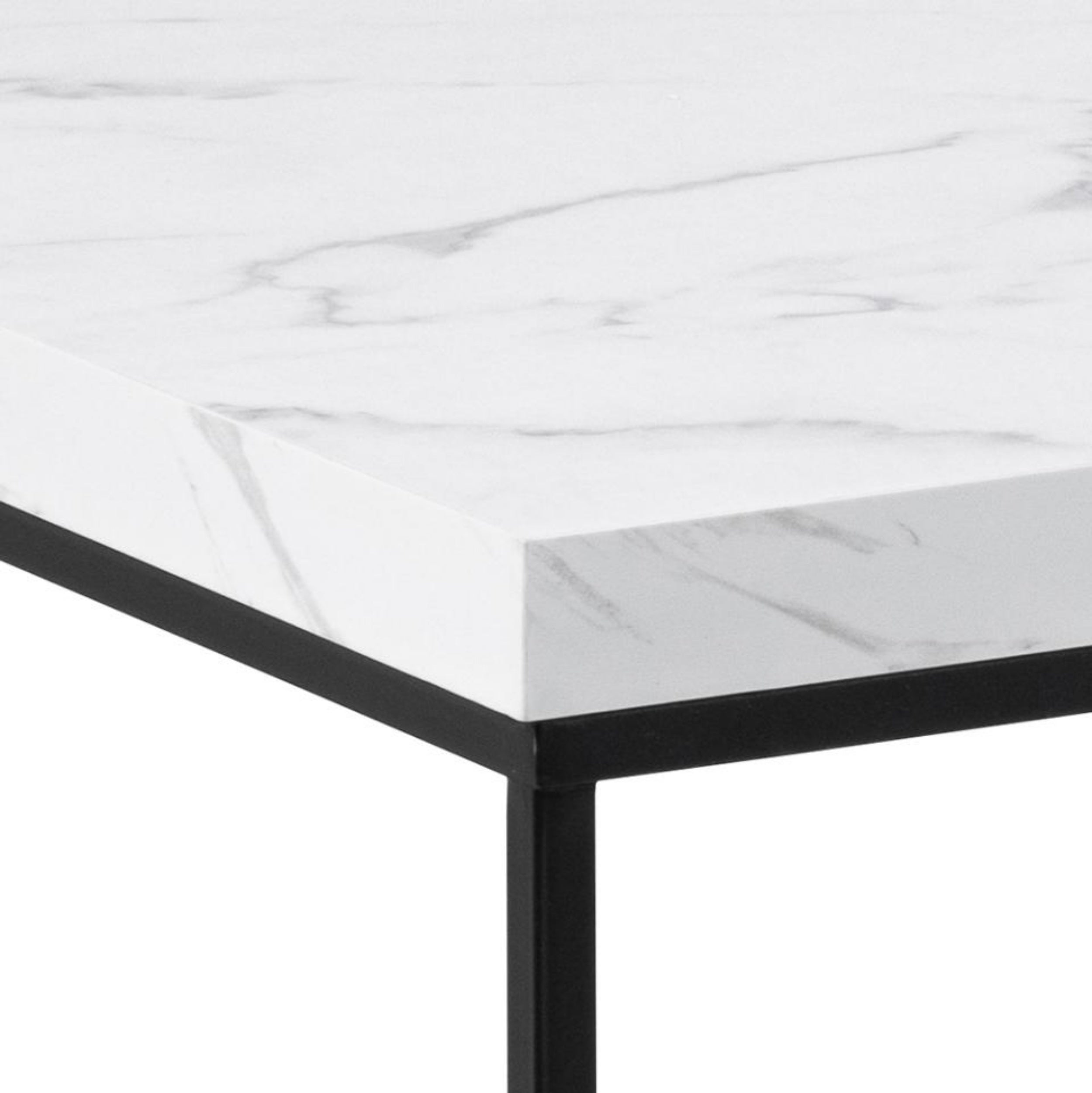 Stolik kawowy Pillys 110x55 cm biały marmur