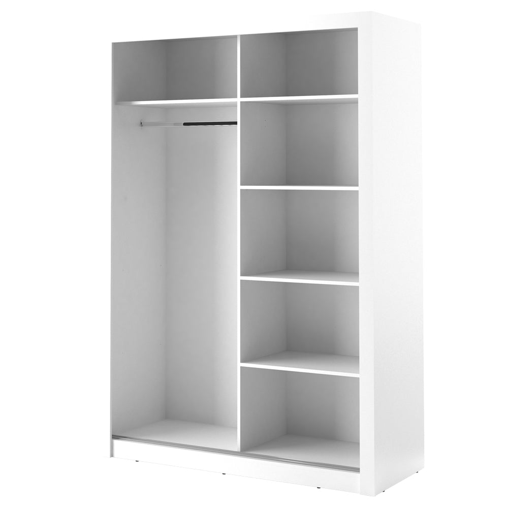 Szafa Arti 150 cm z jednym lustrem biała
