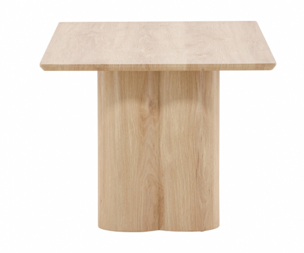 Stolik kawowy Convalder 60 x 120 cm na masywnych nogach dąb bielony