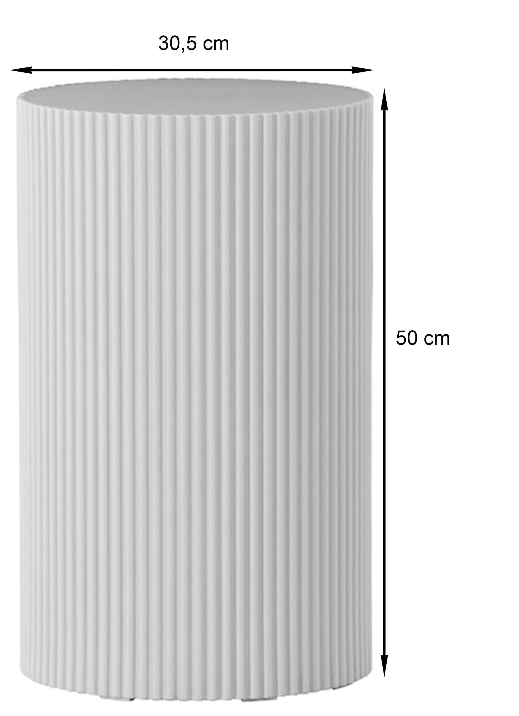 Stolik boczny Lenox okrągły 31 cm bordowy
