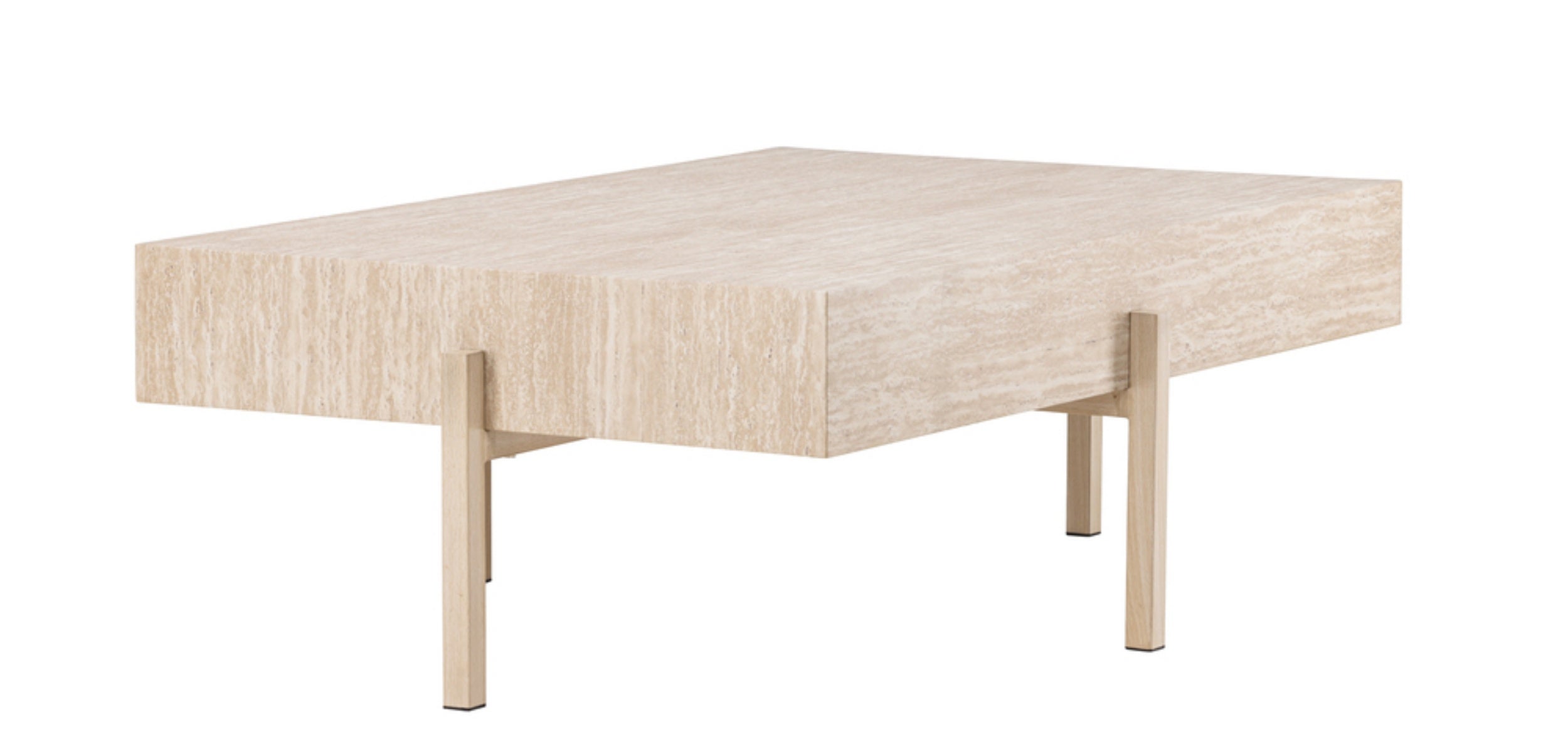 Stolik kawowy Vadholmen 126x82 cm bielony