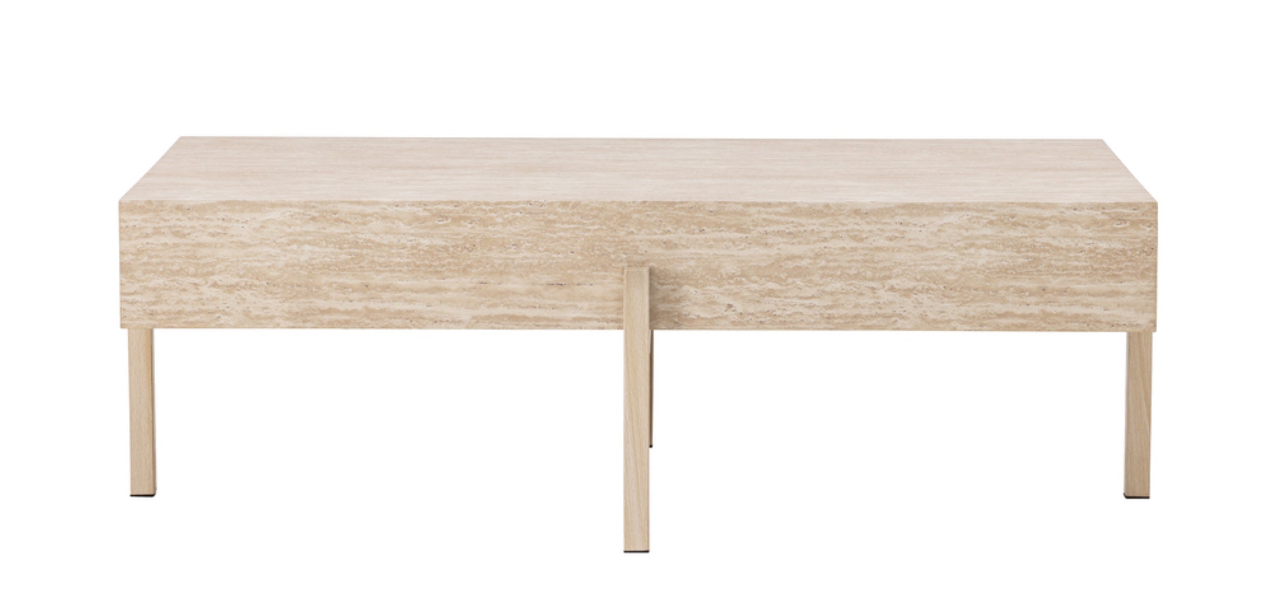 Stolik kawowy Vadholmen 126x82 cm bielony