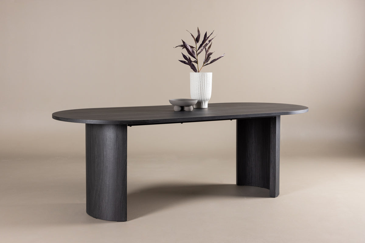 Stół do jadalni Grundsund z owalnym blatem 220x100 cm dąb czarny
