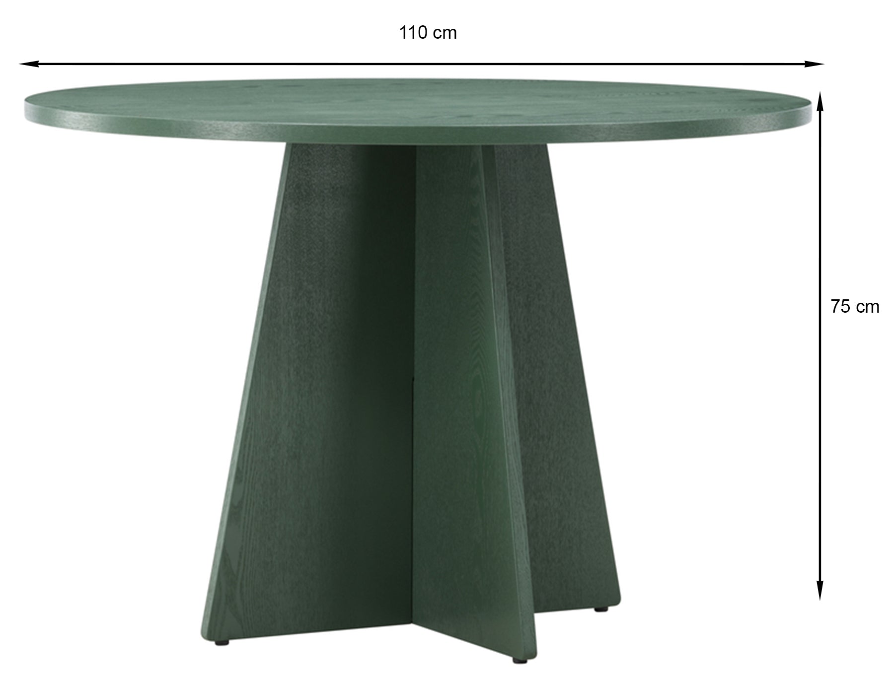 Stół do jadalni Quishly okrągły 110 cm zielony