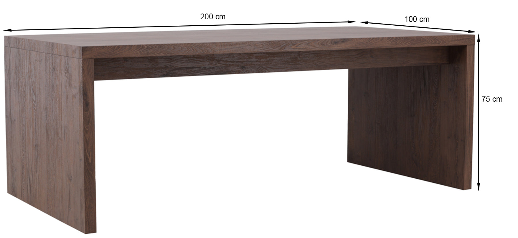 Stół do jadalni Roven 200x100 cm mokka