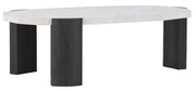 Stolik kawowy Kres 125x71 cm jasnoszary/dąb czarny