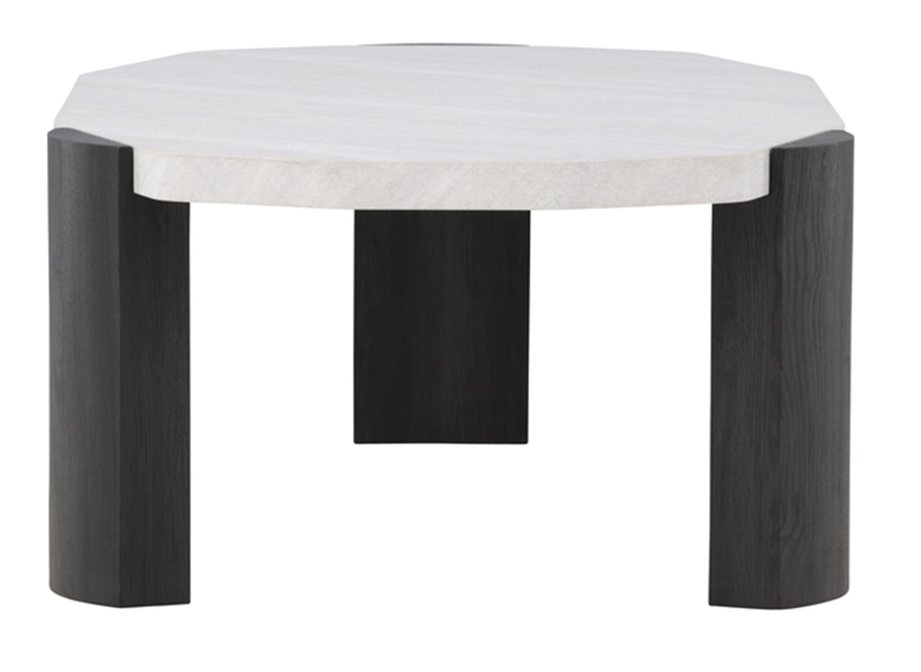 Stolik kawowy Kres 125x71 cm jasnoszary/dąb czarny