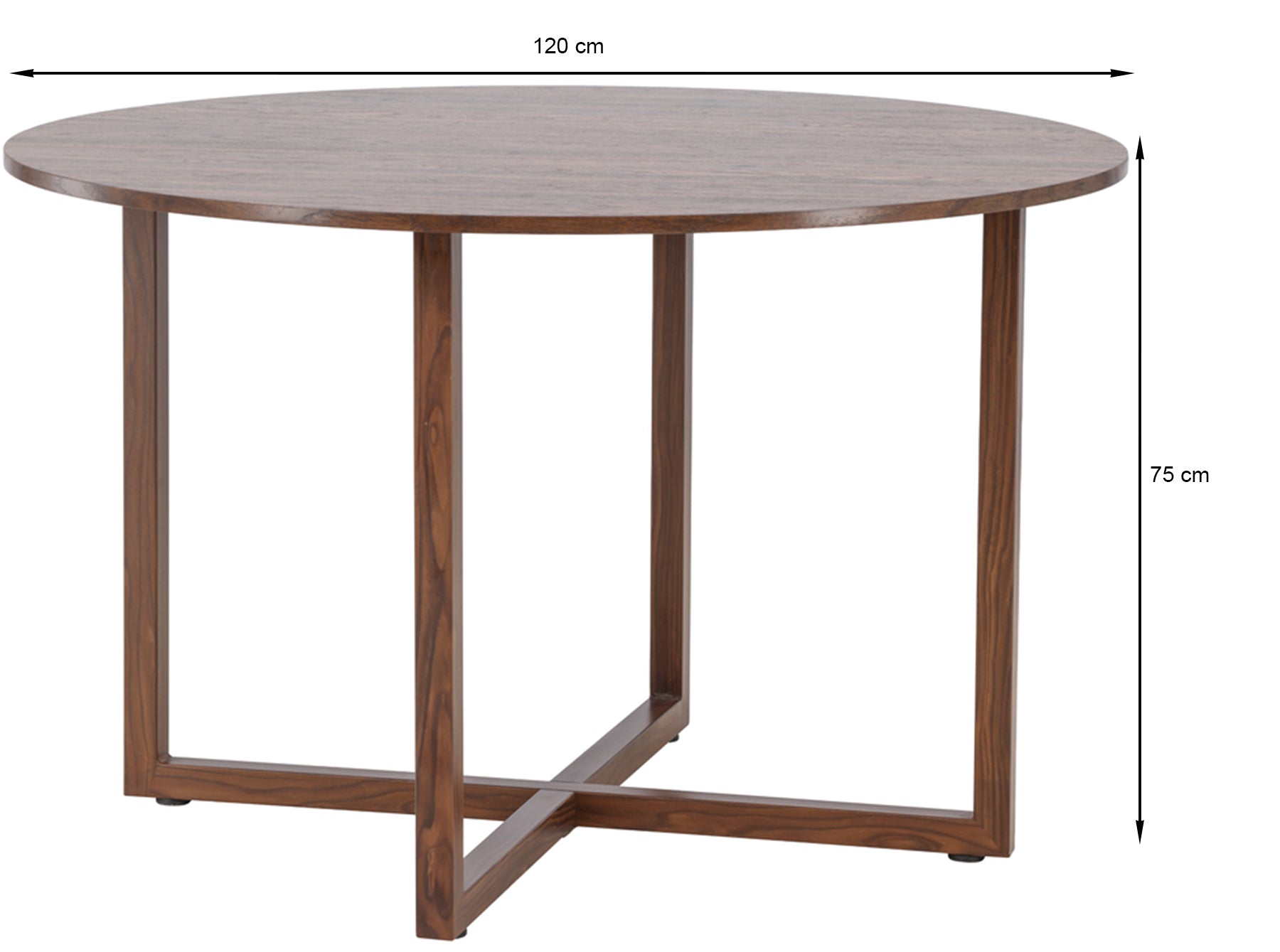 Stół do jadalni Tallone okrągły 120 cm orzech