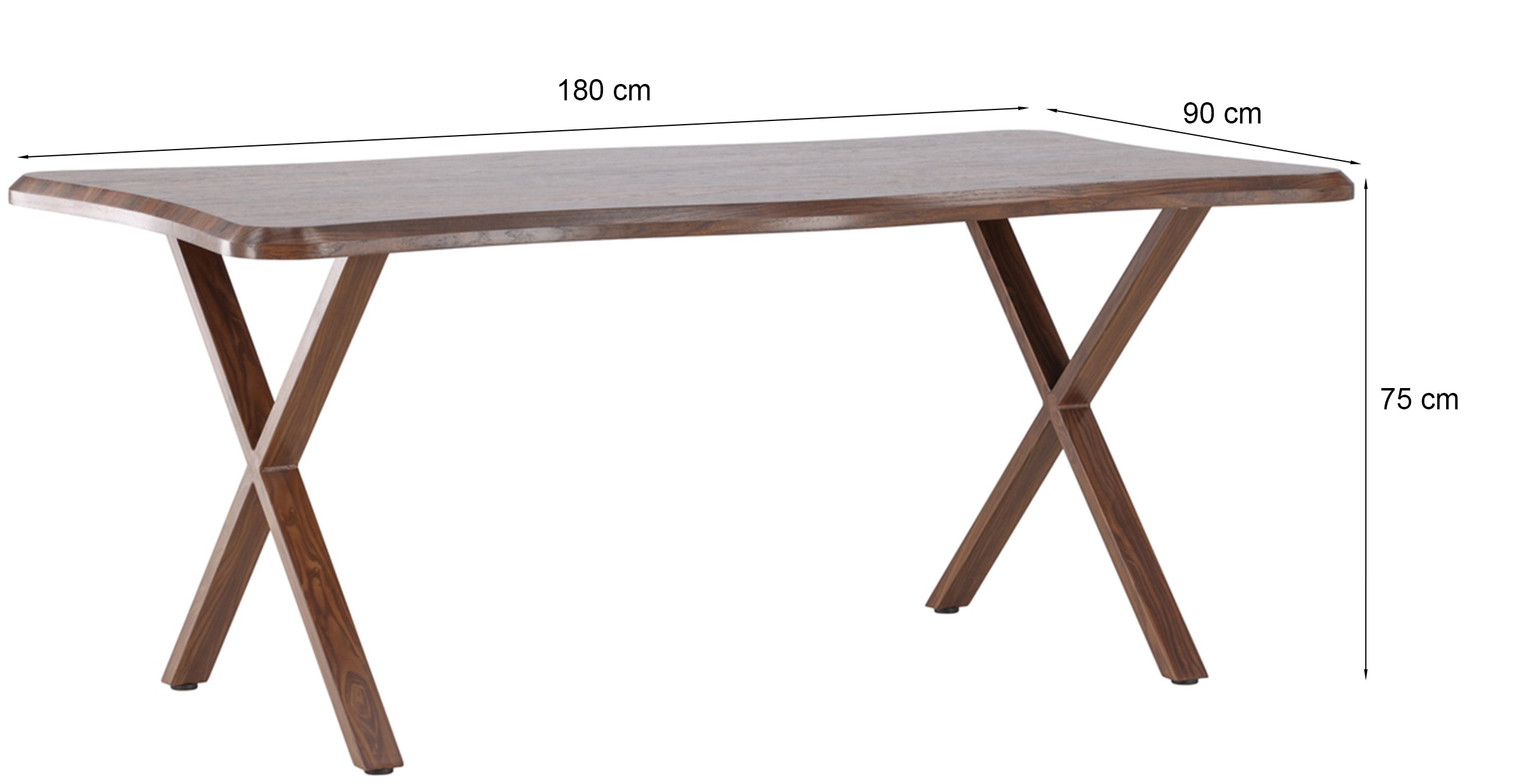 Stół do jadalni Nerra 180x90 cm orzech