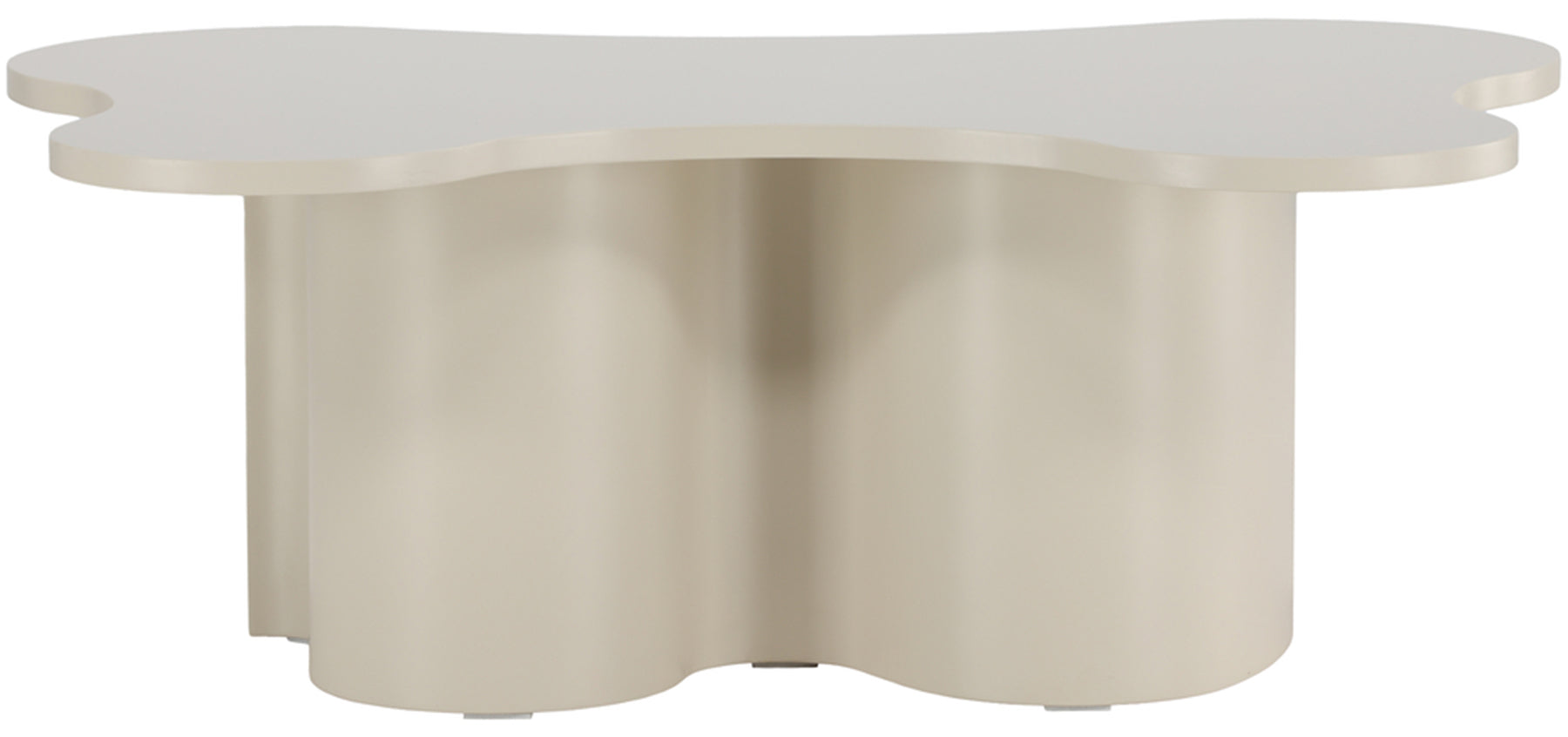 Stolik kawowy Rinae 120x80 cm beżowy z blatem o nieregularnym kształcie