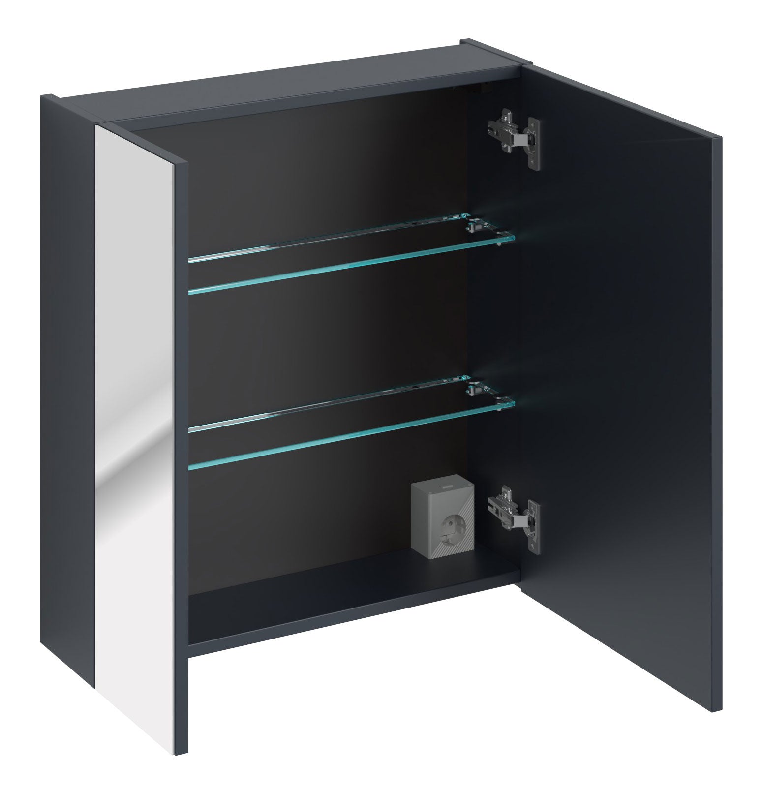 Szafka wisząca Olimmi z lustrem 60 cm granatowa