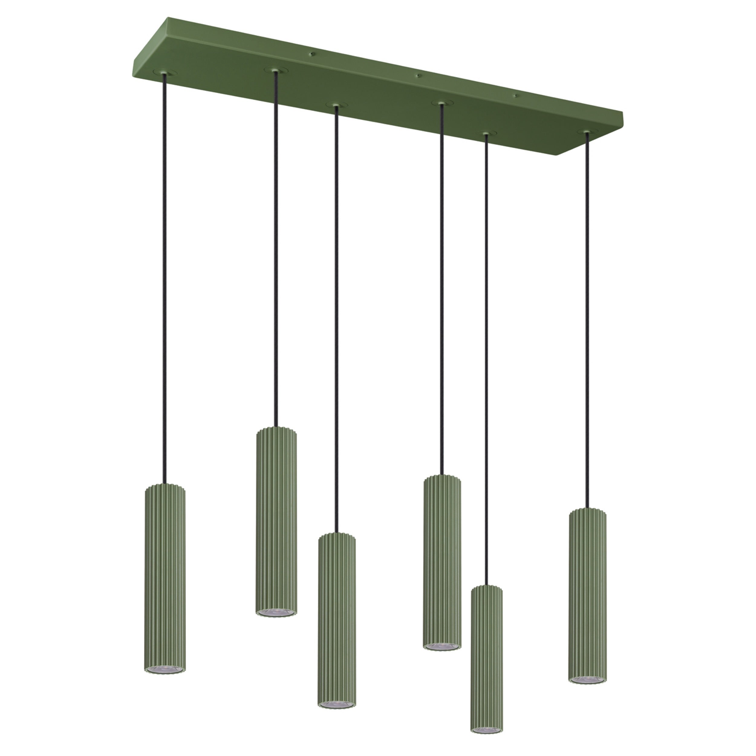 Lampa wisząca Smart Ivar 6L zielona oliwka LED barwa neutralna