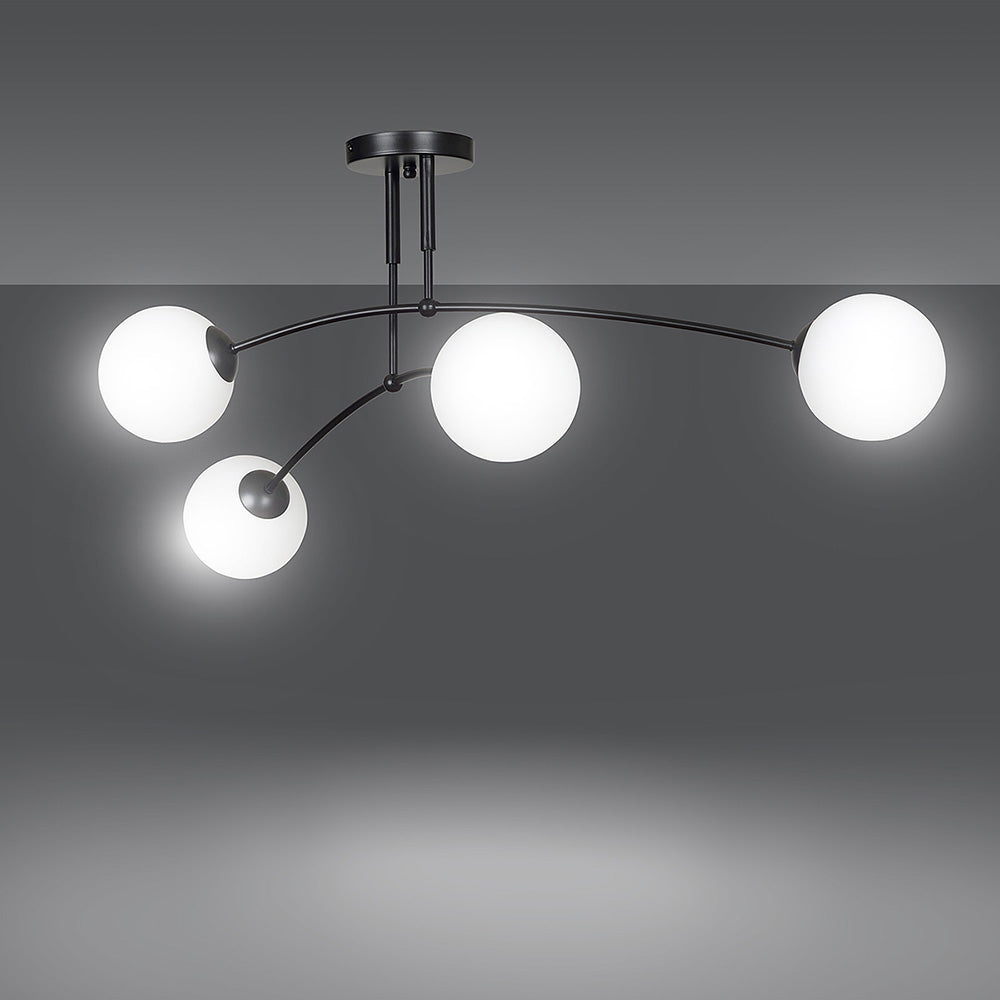 Lampa sufitowa Vinadio czarna x4