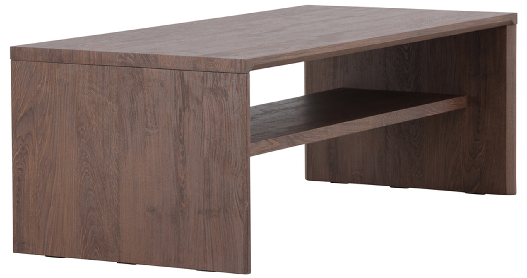 Stolik kawowy Lorren 100x50 cm mokka z półką