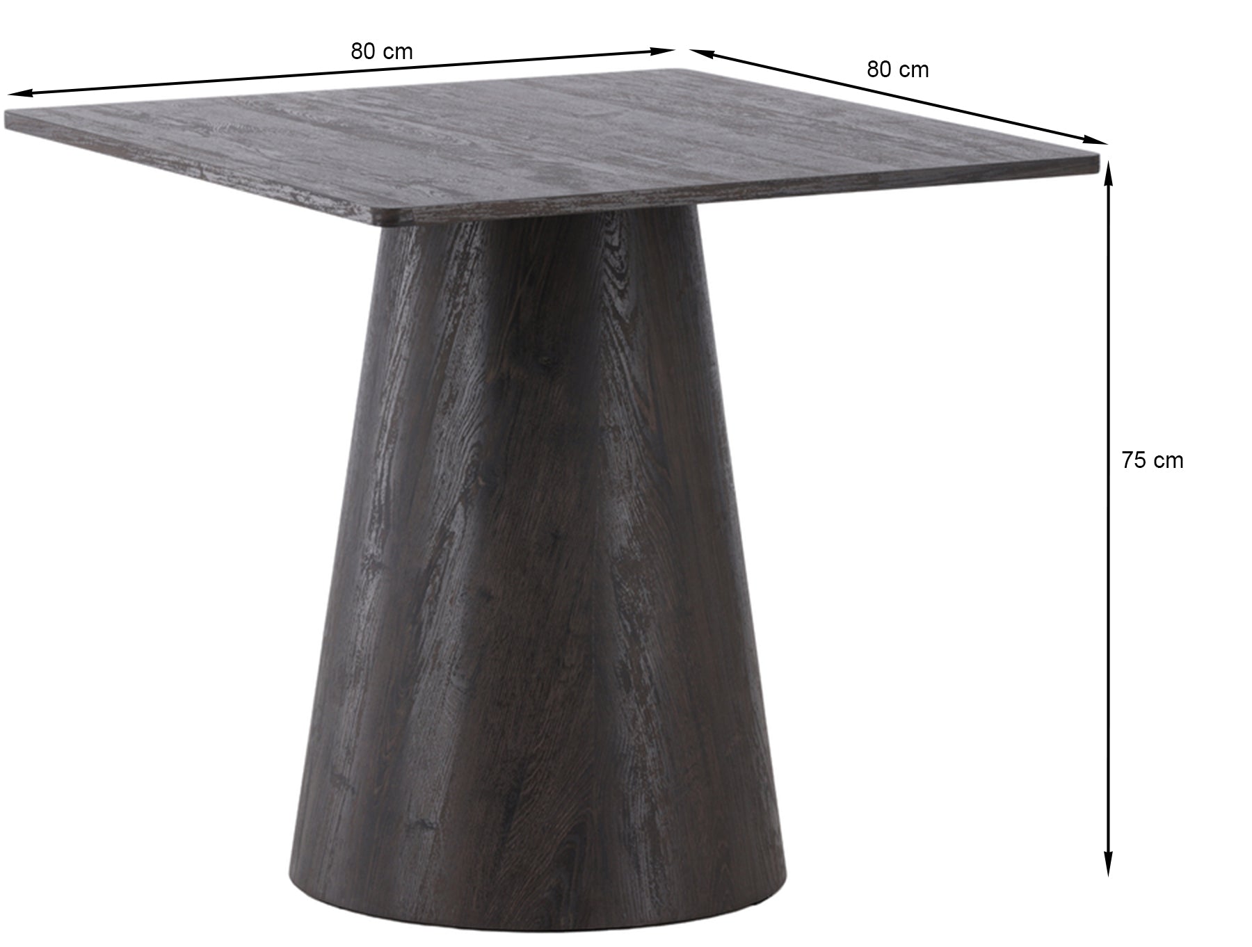 Stół do jadalni Calyone 80x80 cm mokka