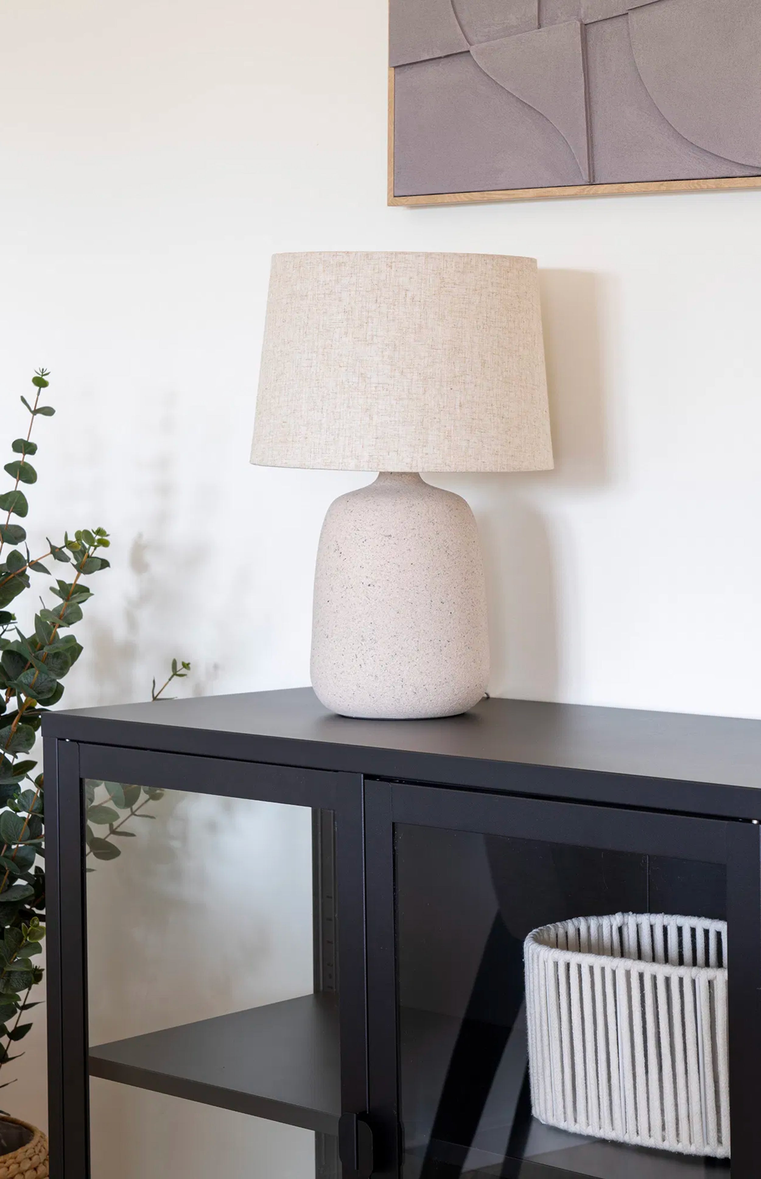 Lampa stołowa Croft kremowa