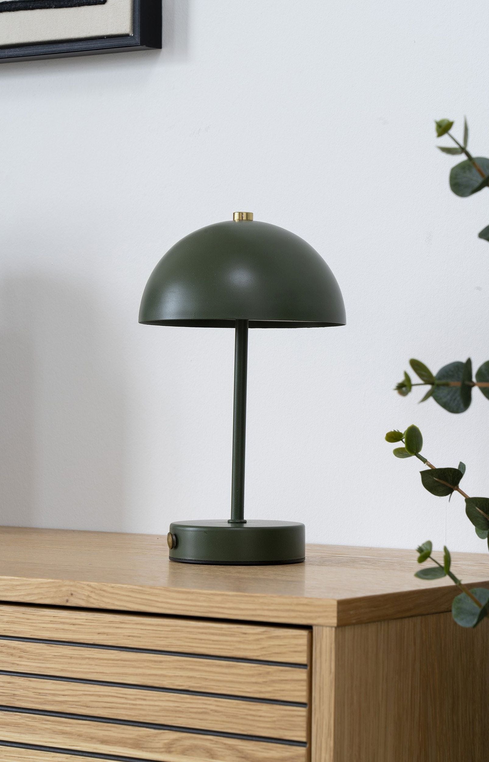Lampa stołowa Holt LED zielona metalowa