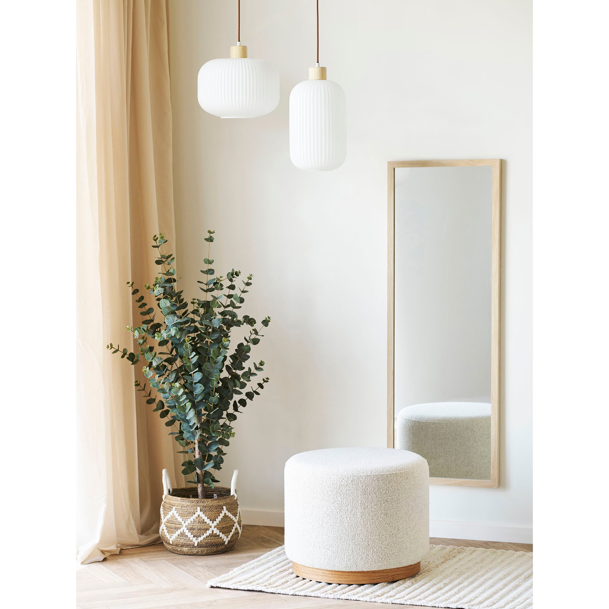 Lampa wisząca Argalo 30 cm biało-brązowa