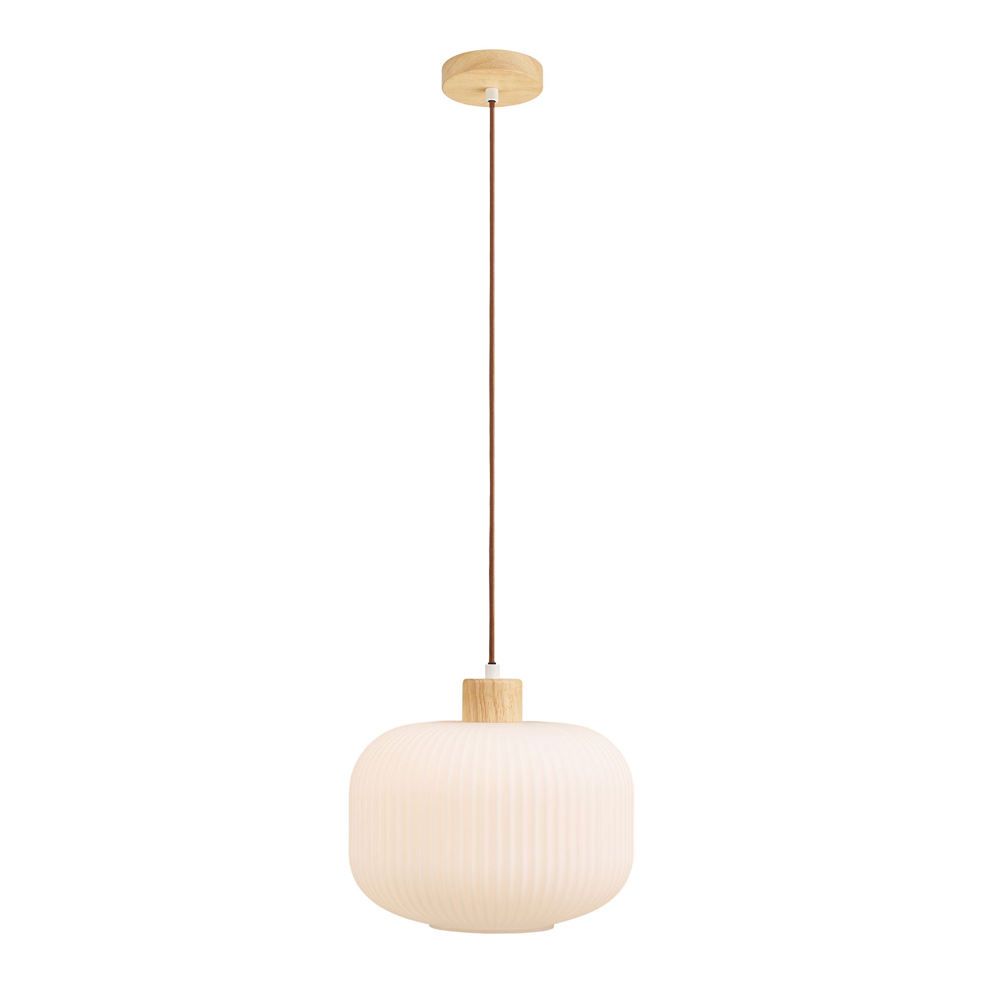 Lampa wisząca Argalo 30 cm biało-brązowa