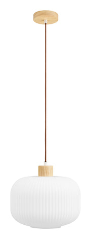 Lampa wisząca Argalo 30 cm biało-brązowa