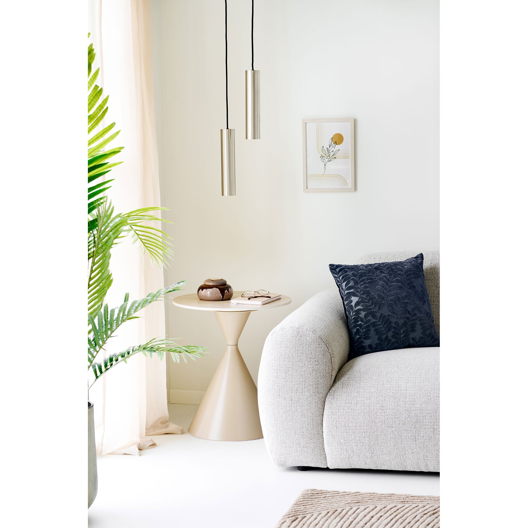 Lampa wisząca Parise ø6 cm metalowa srebrna