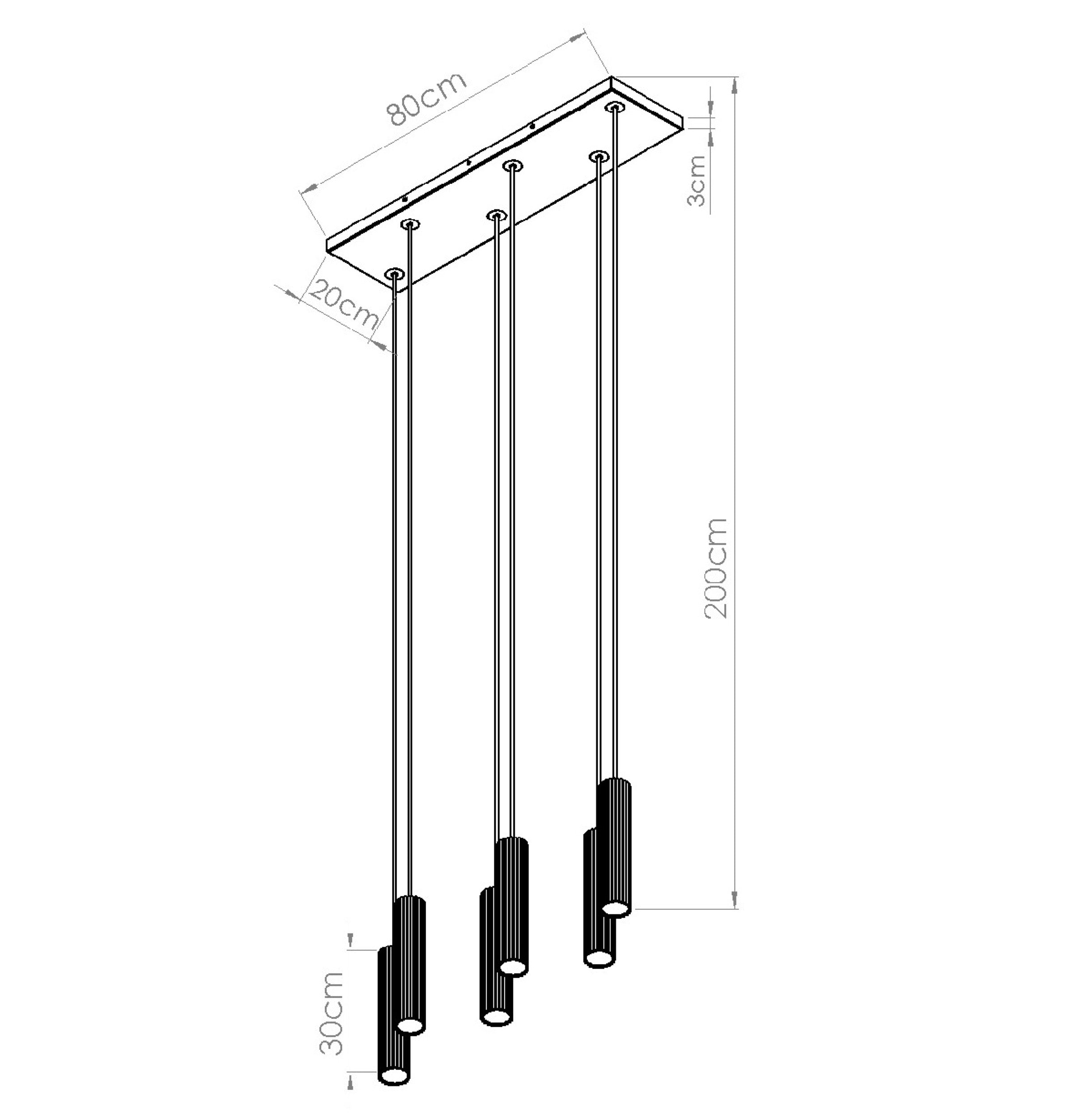 Lampa wisząca Smart Ivar 6L ultramaryna LED barwa neutralna