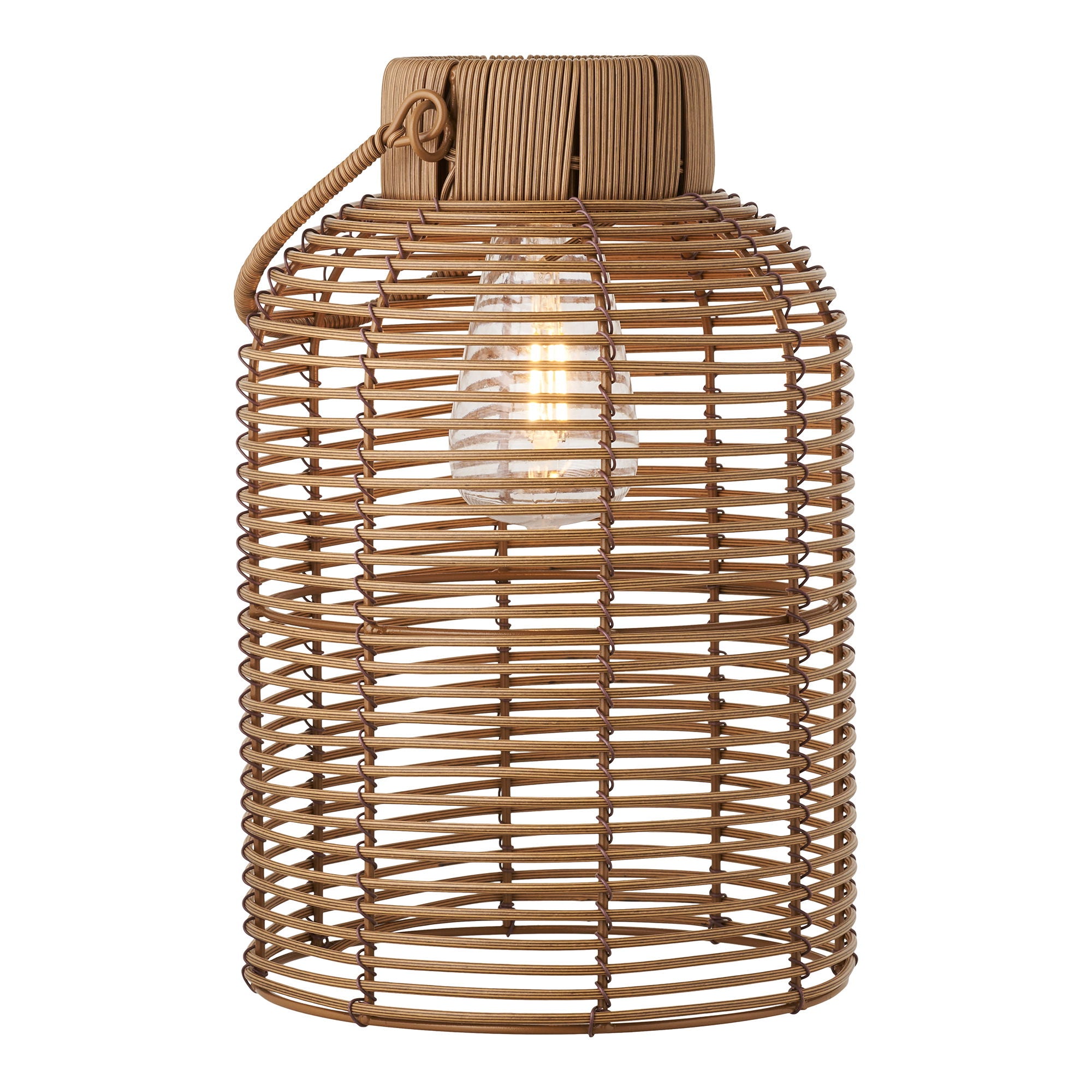 Lampa stołowa Brentford solarna brązowa