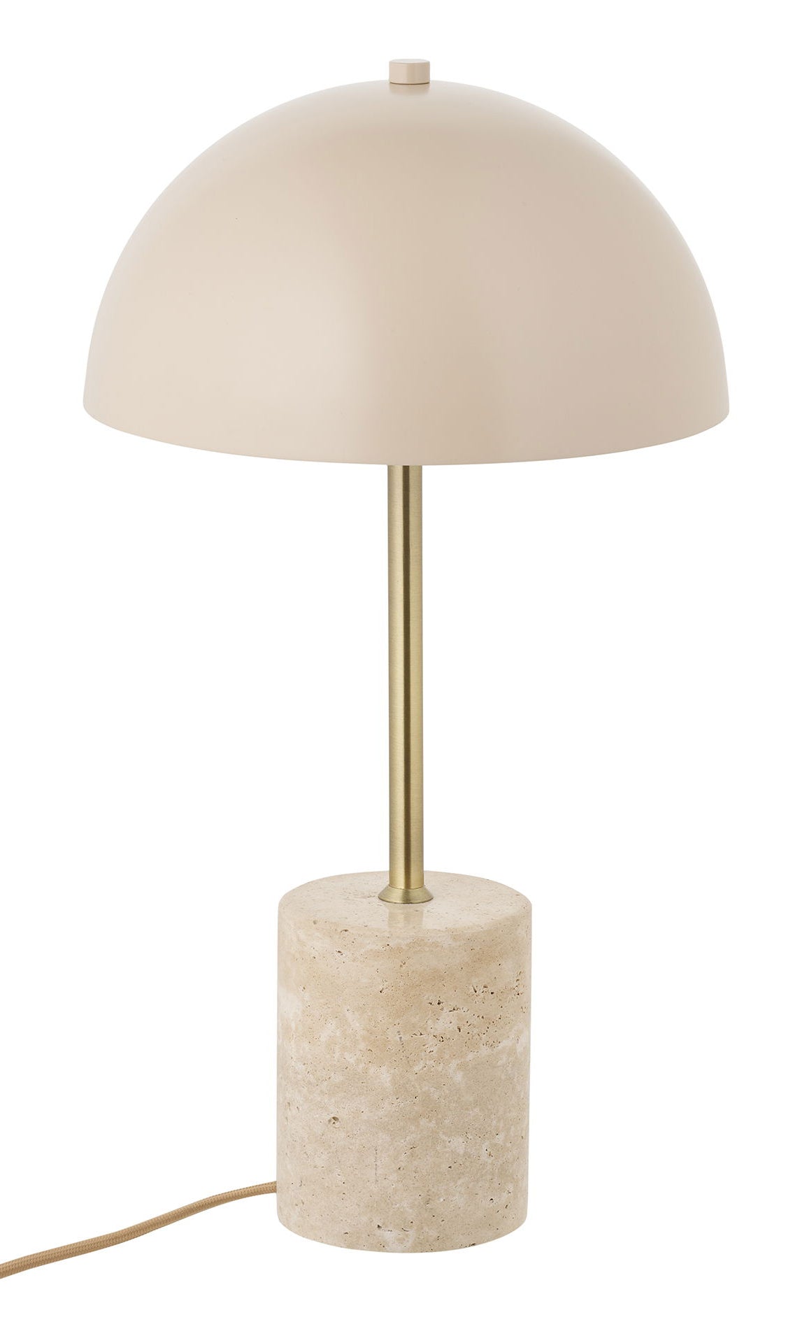 Lampa stołowa Sheffield beżowa z marmurową podstawą
