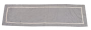 Bieżnik Rattve 140x40 cm szary z koronką
