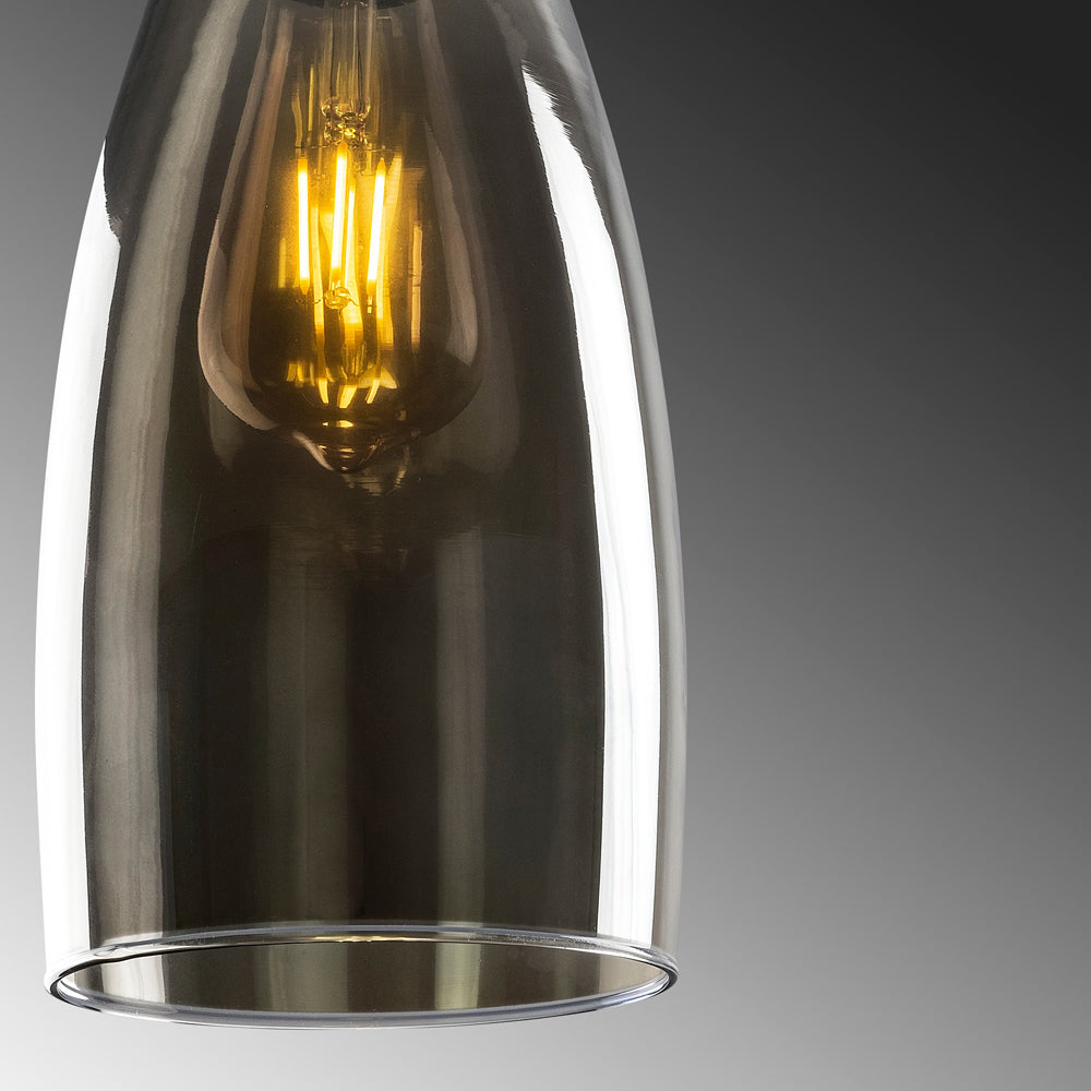 Lampa sufitowa Communis x5 83 cm ciemne szkło