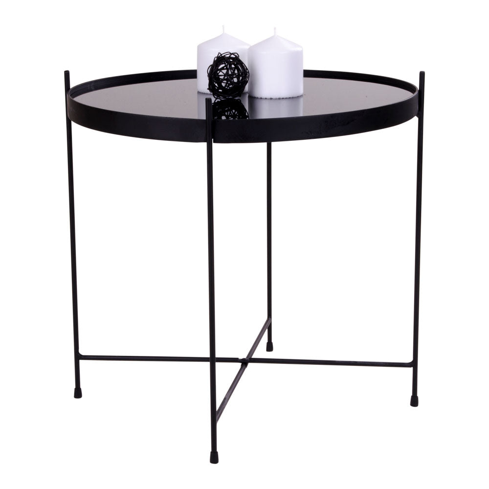 Stolik kawowy Marcolino średnica 48 cm czarny
