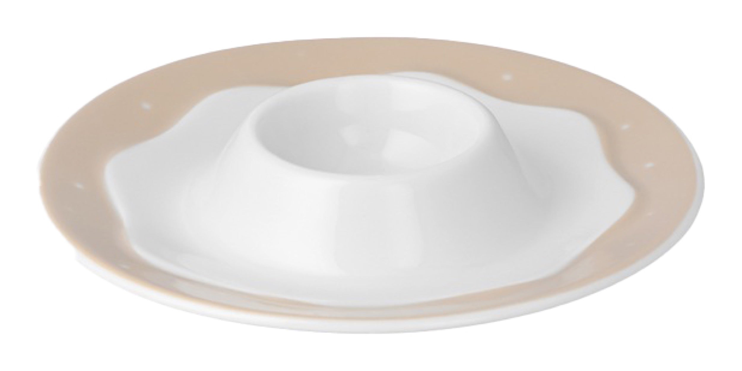 Zestaw dziecięcy porcelanowy dla 1 os. Lisek biało-brązowy