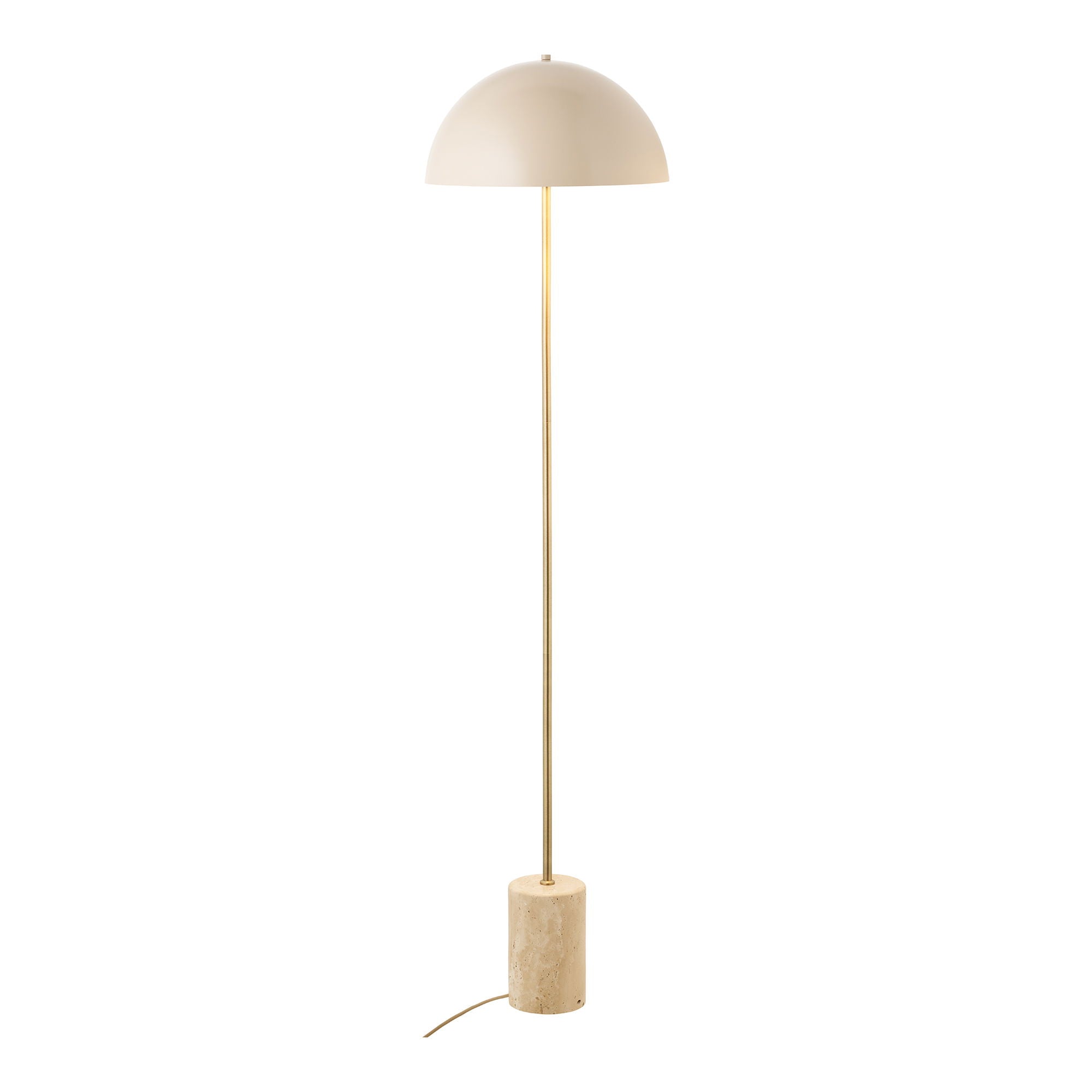 Lampa podłogowa Sheffield beżowa z marmurową podstawą