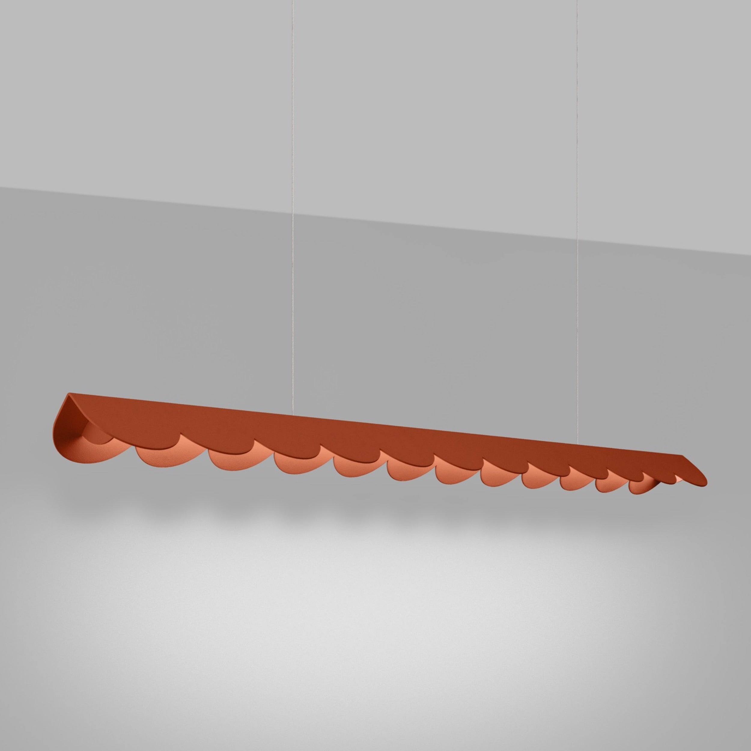 Lampa wisząca Biscuit ochra czerwona LED barwa neutralna