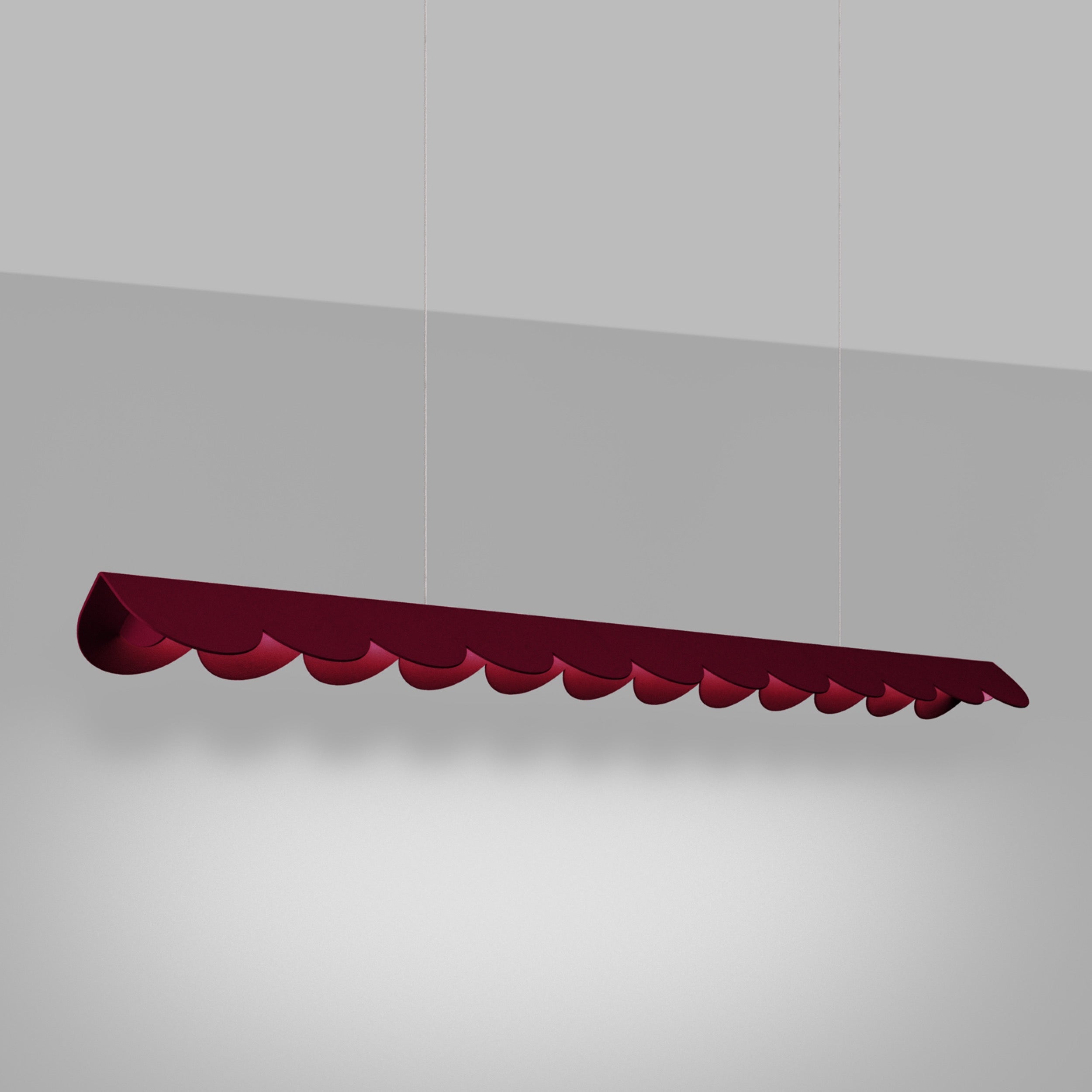 Lampa wisząca Biscuit burgund LED barwa neutralna