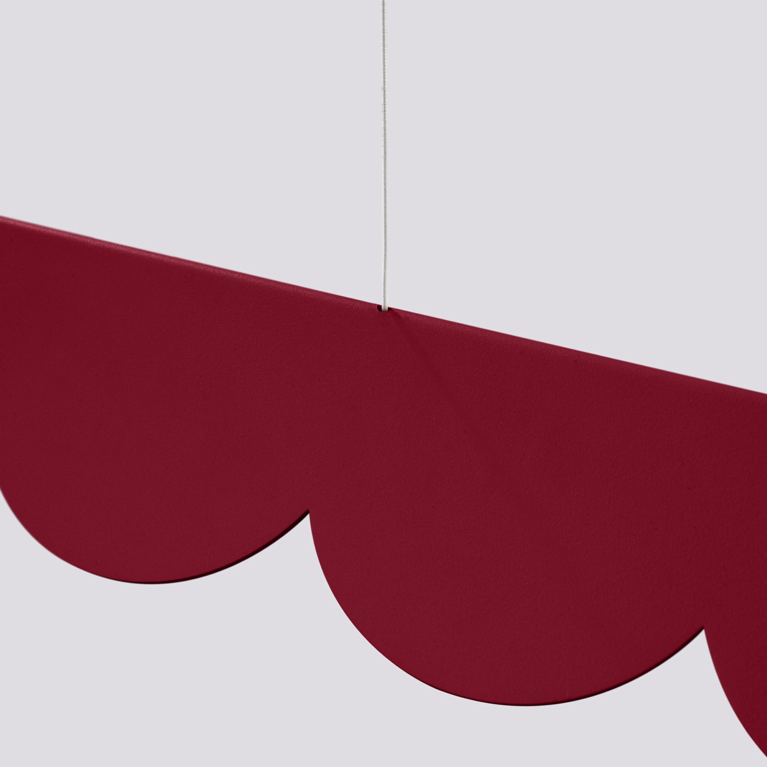 Lampa wisząca Biscuit burgund LED barwa neutralna