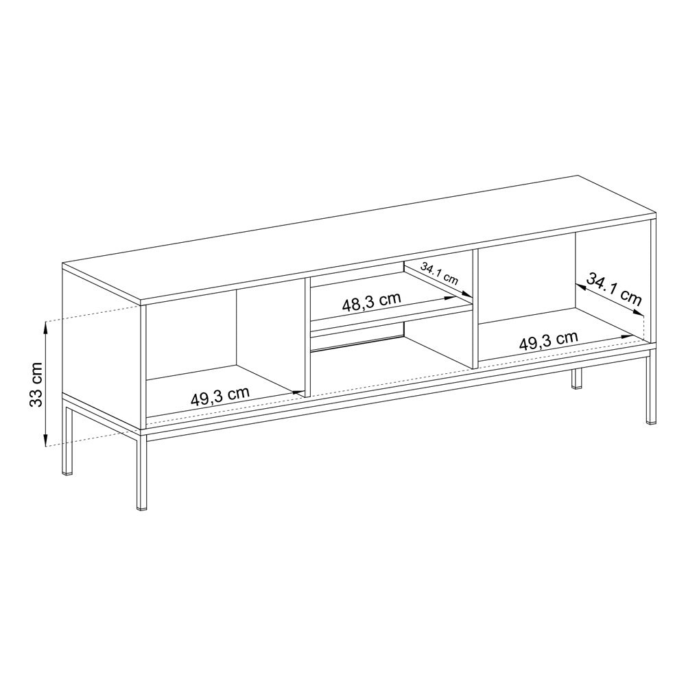 Szafka RTV Monne 153 cm granatowa vintage