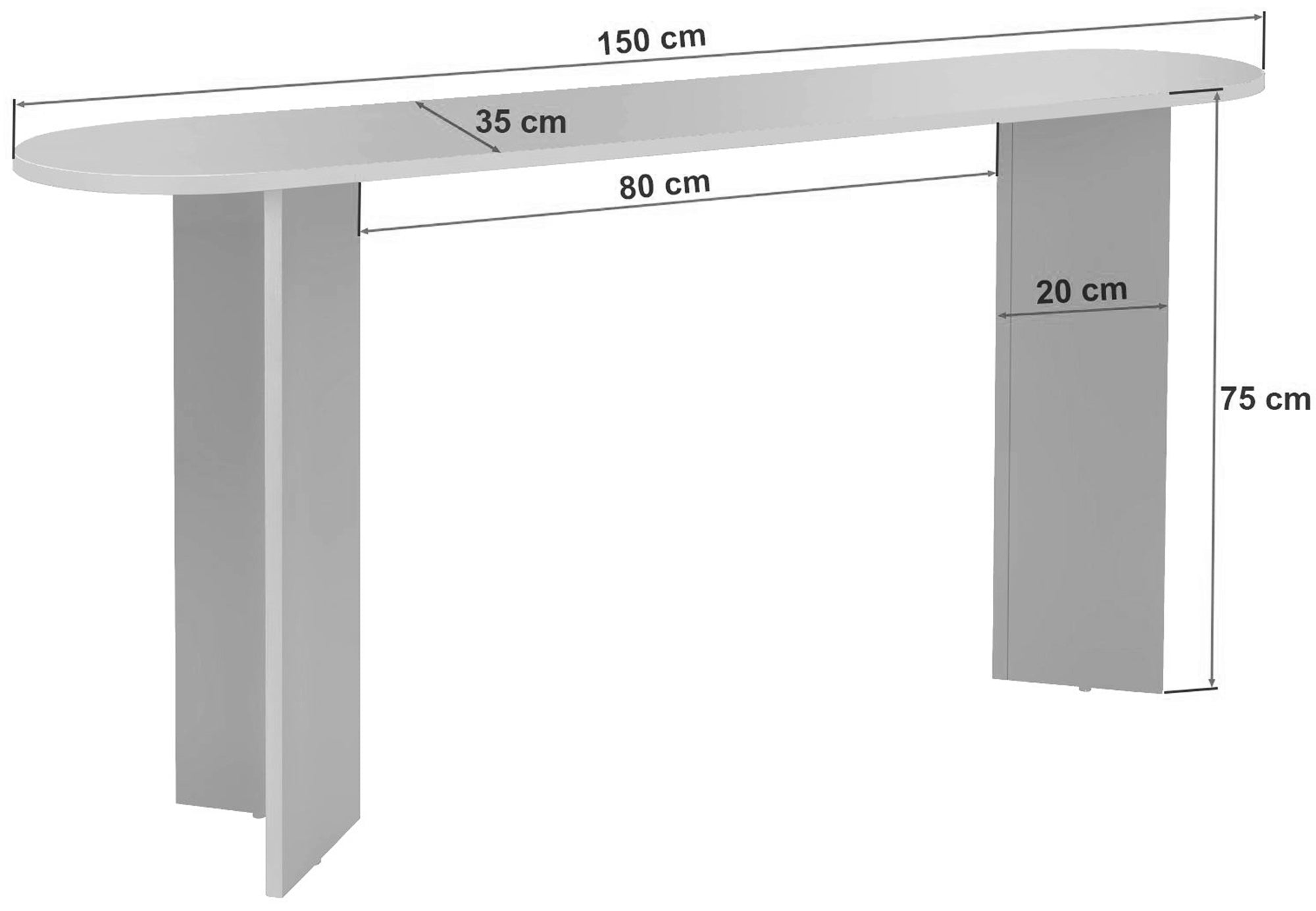 Konsola Muralio 150 cm biała
