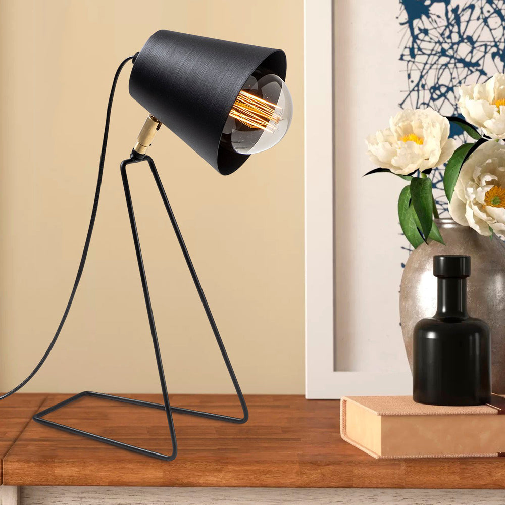 Lampa stołowa Dantarilia minimalistyczna czarna